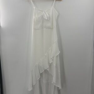 Sundress maxi romantic high low ruffle soft girl coquette sun dress